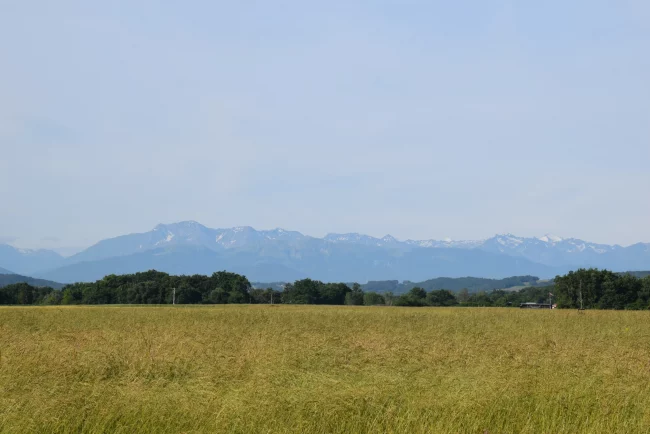 Vue sur les montagnes depuis Aérodrome de Castelnau-Magnoac