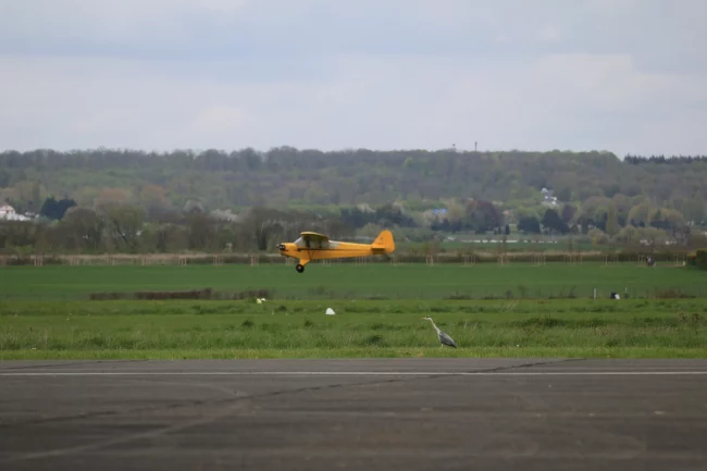 Petit avion à l'aérodrome de Saint-Cyr-l'Ecole