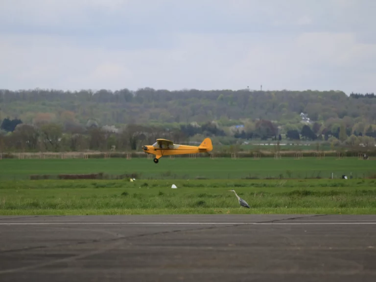 Petit avion à l'aérodrome de Saint-Cyr-l'Ecole